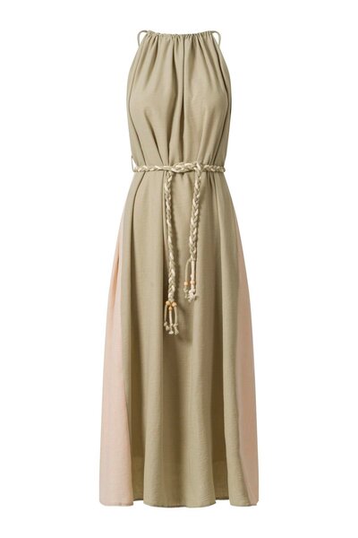 FACETTE Γυναικείο Νερό Πράσινο Διπλό Χρώμα Φόρεμα