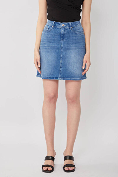 Bluewhite Fusta scurtă de damă albastru deschis