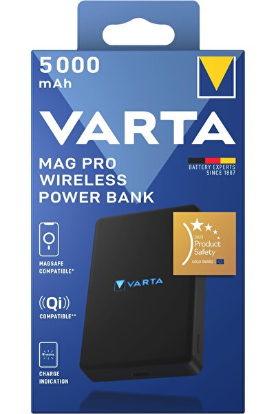 Varta Mag Pro Kablosuz Powerbank 5000 Mah Siyah