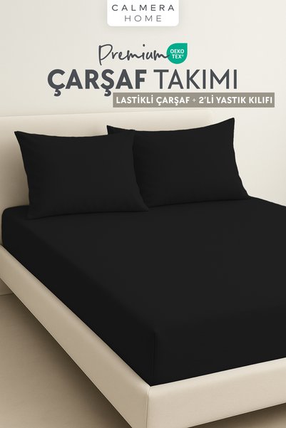 CALMERA 100% pamuk Pamučni džersej Čaršav sa lastišem Set/Set + 2 dela Jastuč...