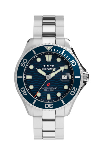 Timex Deepwater Meridian 200 44mm Stainless Steel Bracelet Watch