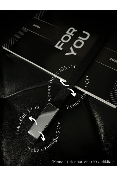 Fiori Dikdörtgen Tokalı İnce Kadın Kemeri, Ceket Kemeri, Gömlek Kemeri, Elbis...