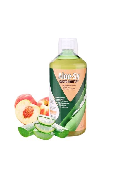 Syrio Aloe Sy Frutta, Gel de Aloe Vera cu gust de fructe (piersică albă), 1 Litru