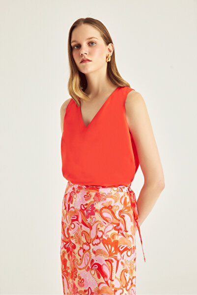 Naramaxx Desenli Kruvaze Etek