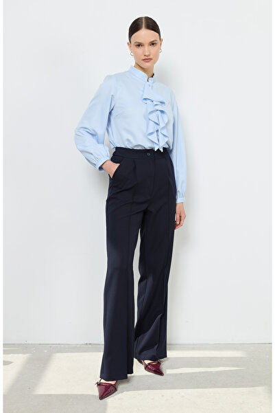 Fatma Atasoy Double Lacivert Palazzo Pantolon