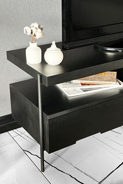 LAGOMA Harmonia TV Sehpası Ahşap Çekmece Metal Ayak