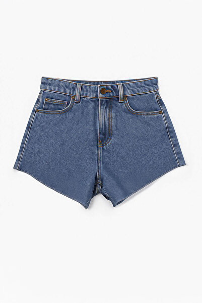 Bluewhite Women's High Waist Tassel Leg Jean Shorts