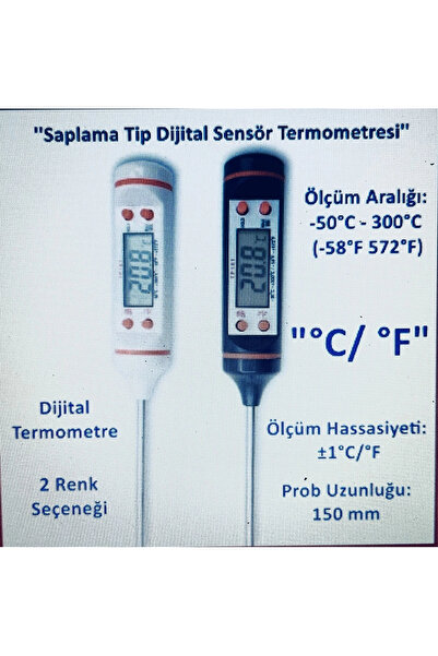 Genel Markalar Unichrome Dijital Gıda Termometresi Sıvı Gıda Et Su Süt Mama Sıcaklık Ölçer