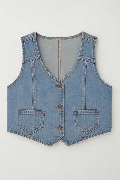 Bluewhite سترة جينز نسائية بأزرار