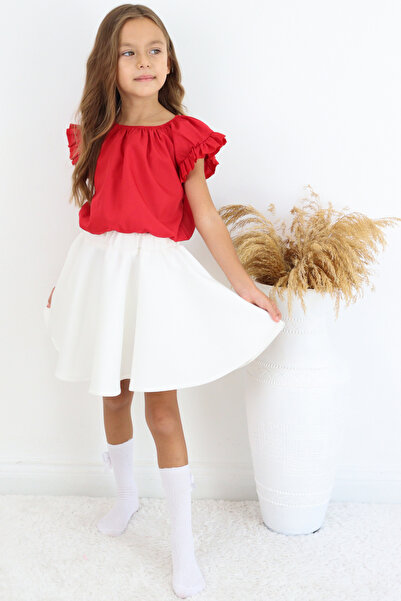 Parla Kids Girl's Rebecca Red Blouse Cream Skirt April 23 October 29 Show Team