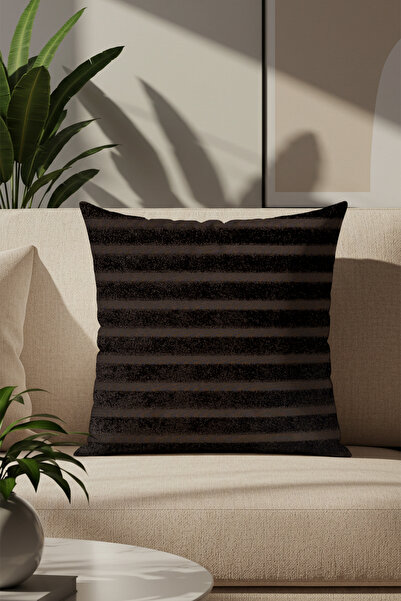 Sezyon Κάλυμμα μαξιλαριού με σχέδιο Elya 50×50 σε σκούρο καφέ χρώμα