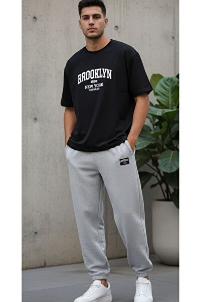 REBRAND Oversize Sports T-Shirt Set - Printed Bottom Top Tracksuit
