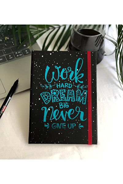 Dörtel Tedarik Dream Big Mottolu Hardcover Unlined Notebook Timeless Agenda