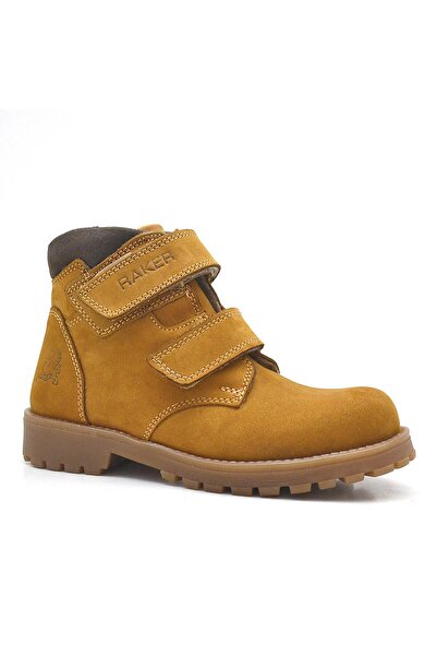 Rakerplus Sentor Genuine Leather Yellow Velcro Fur Boots