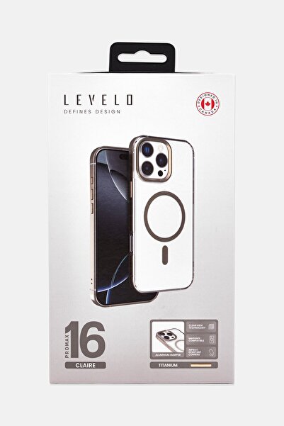 Levelo iPhone 16 Pro Max Claire Magsafe Protective Case, Grey