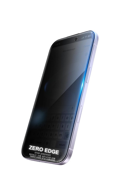 Evax (ZERO HAYALET) iPhone 17 Uyumlu Hayalet SİYAH ÇERÇEVESİZ Tam Kaplayan Ca...