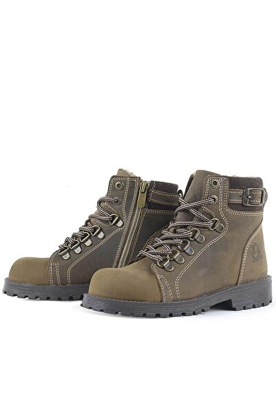 Rakerplus Griffon Genuine Leather Sand Zippered Winter Children's Boots