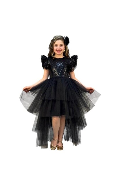 Genel Markalar Pul Payet Kuyruklu Çocuk Abiye Elbise