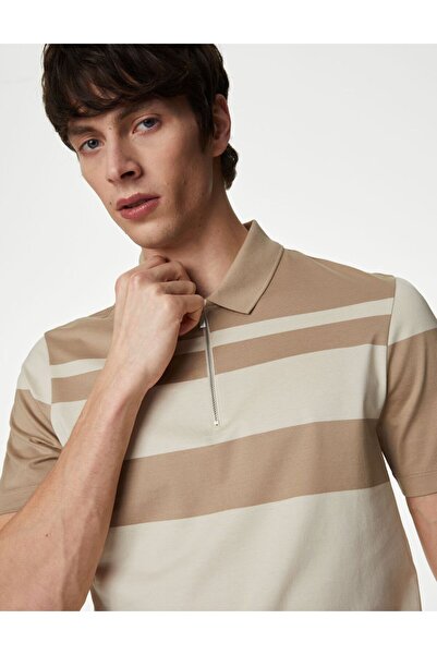 Marks & Spencer Saf Pamuklu Polo Yaka T-Shirt