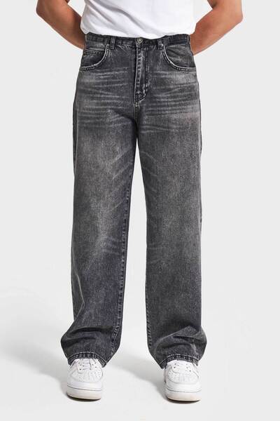 its basic Чоловічий темно-сірий колір 4w5-14 TT25 Relaxed Baggy Fit Внутрішня довжина 80 см Зручний крій 100% бавовна Джинсовий денім