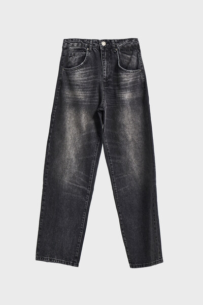 its basic Чоловічий темно-сірий колір 4w5-14 TT25 Relaxed Baggy Fit Внутрішня довжина 80 см Зручний крій 100% бавовна Джинсовий денім