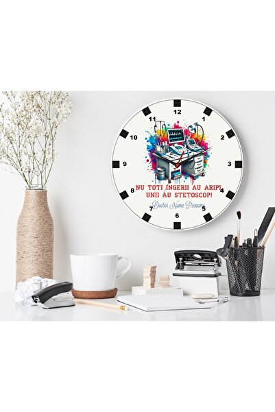 CrisPrint Ceas personalizat din MDF -20 cm Medic