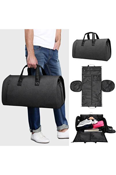 Rotixfy Multifunctional and Foldable Travel Bag with Large Capacity, Black