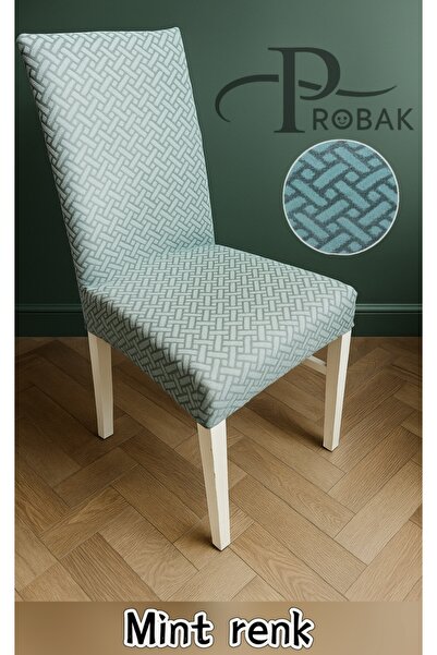 probak HOME- Sandalye Kılıfı, Sandalye Örtüsü, Lastikli,likralı Yıkanabılır 6Adet  sandalye örtüsü