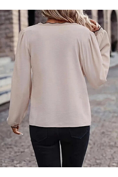 Omarı Women's long sleeve v-neck aerobin blouse