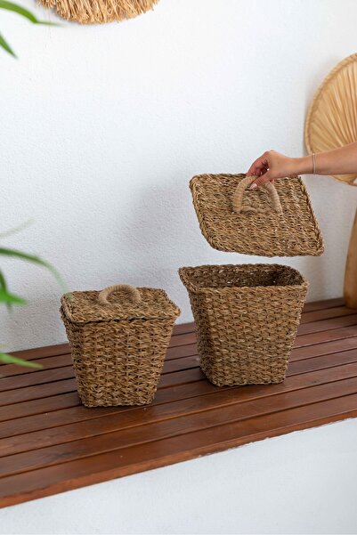 KaiHome 2Li Hasır Kapaklı Patates ve Soğan Sepeti/Sepet