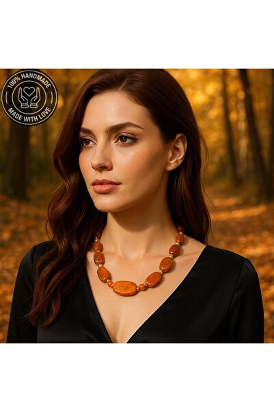 Asteria Elite Orange Agate Necklace