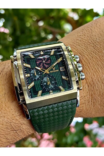Raymond Men's Green Steel Wristwatch - 8309