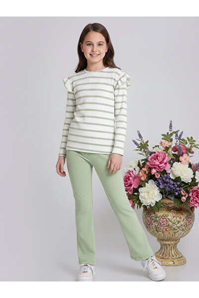 kkm set fetiță din bumbac pieptănat GIRL IN STRIPES