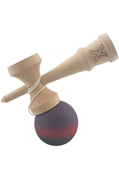 dalip Kendama X Original, Professional, Dalip, Wooden, Rubber Grip, 18 cm, Purple/Red/Black