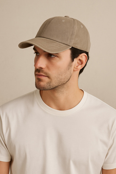 CosmoOutlet Καπέλο Unisex Μπεζ - Μονόχρωμο Πλένεται, Ρυθμιζόμενο Μοντέλο Αντίκα