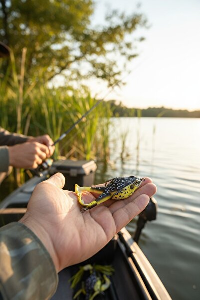 usmtekno Sahte Kurbağa, Balık Yemi Rapala, Lures Turna Sahte Yem Rapala,ff42 Antrasit