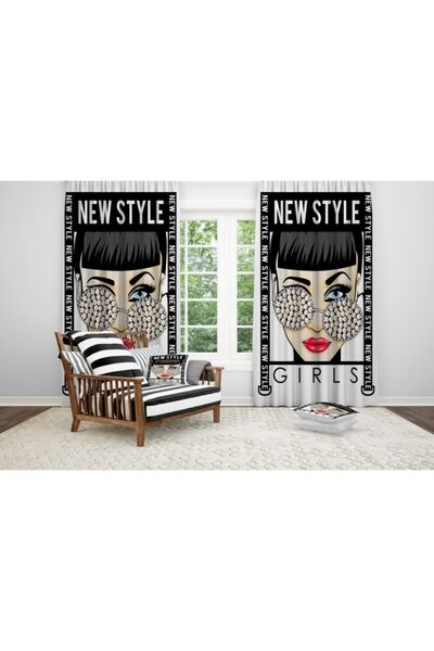 EVSEHOMES Cortina de fundal cu o singură aripă New Style