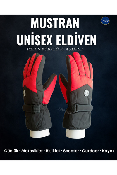 Mustran Waterproof Winter Snow Motor Motorcycle Cycling Outdoor Gloves – Thermal Furry Unisex