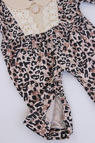 genybaby Baby Girl Seasonal Jumpsuit with Leopard Pattern Bandana Gift, 2-Piece Combination