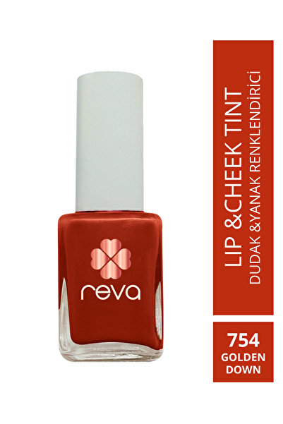 REVA Vişne Kırmızı Dudak & Yanak Renklendiricisi-Lip & Cheek Tint Golden Down No:754 10 ml