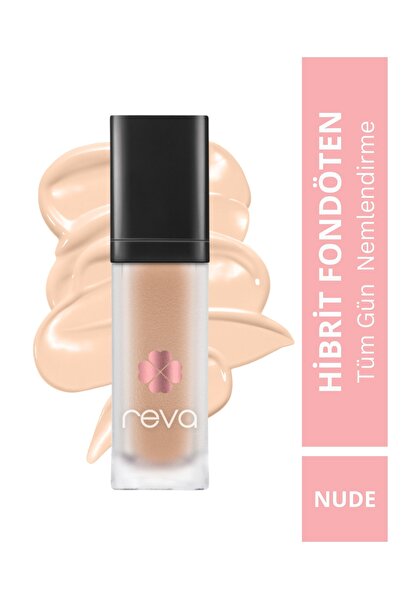 REVA Hibrit Fondöten & Hybrid Foundation Nude Spf 20 - No: 504 - Vegan & Temi...