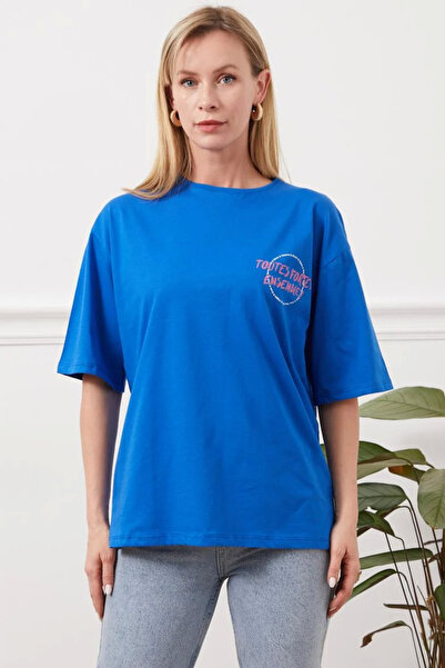 Zerenyus Printed Blue T-Shirt