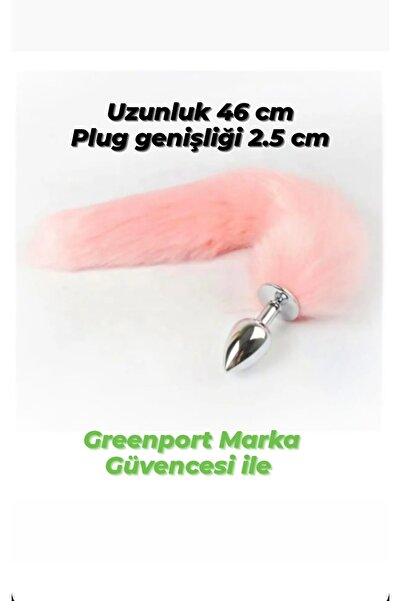 Greenport Anal Oyuncak Plug Tıkaç Tilki Kuyruğu Bembe Lüks Paslanmaz Çelik Fantezi Ürün Genişletici
