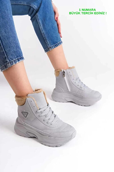 Zerenyus Abra Super Light Orthopedic Wool Lined Women's Sports Boots - Gray