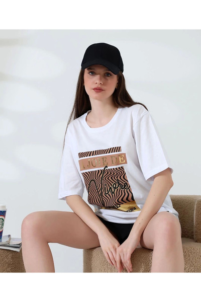 Zerenyus Μπλουζάκι με τυπωμένο μοτίβο με φύλλο