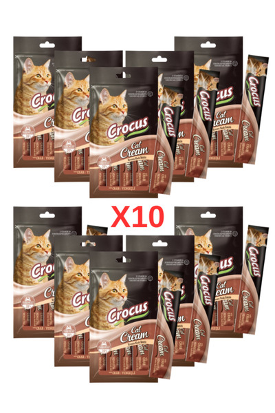 Crocus YENGEÇLİ KREMA KEDİ ÖDÜLÜ 4X15 GR. 10 ADET