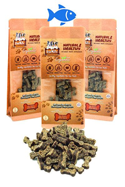 Eva & Wall-e Köpek Ödül Maması Balıklı 3’lü Set 165g | Yumuşak Doğal Eğitim ve Atıştırmalık Köpek Maması