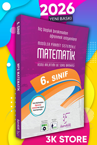 Karekök Yayınları 2026 Karekök 6.Sınıf Matematik Konu Anlatımı ve Soru Bankas...