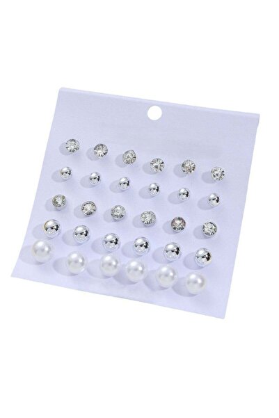 huitich طقم أقراط مرصعة بالكريستال واللؤلؤ والمعادن، مكون من 15 زوجًا