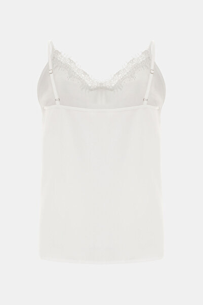 W Collection EKRU V YAKA ASKILI BLUZ